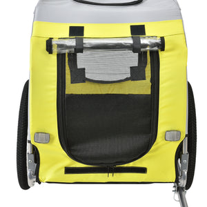 Rimorchio per biciclette Max. 26 kg Trasporto cani Impermeabile Giallo/Blu pro.tec