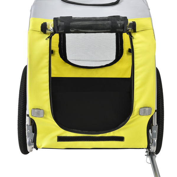 Rimorchio per biciclette Max. 26 kg Trasporto cani Impermeabile Giallo/Blu pro.tec