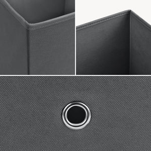 Scatola pieghevole set da 10 30x30x28 cm tessuto non tessuto vari colori en.casa