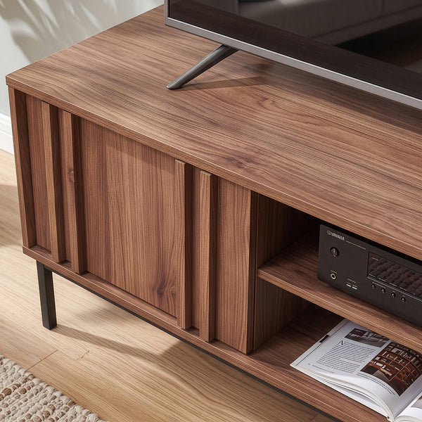 Mobile TV Kilmandar 160x40x49 cm effetto noce [en.casa]