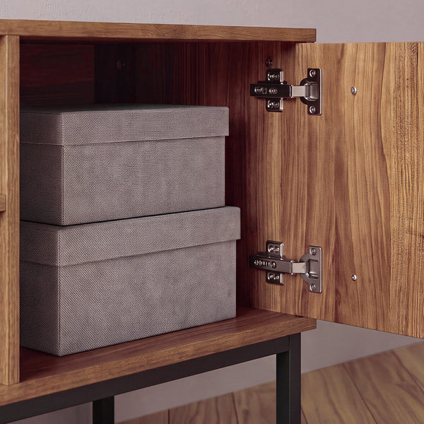 Mobile TV Kilmandar 160x40x49 cm effetto noce [en.casa]
