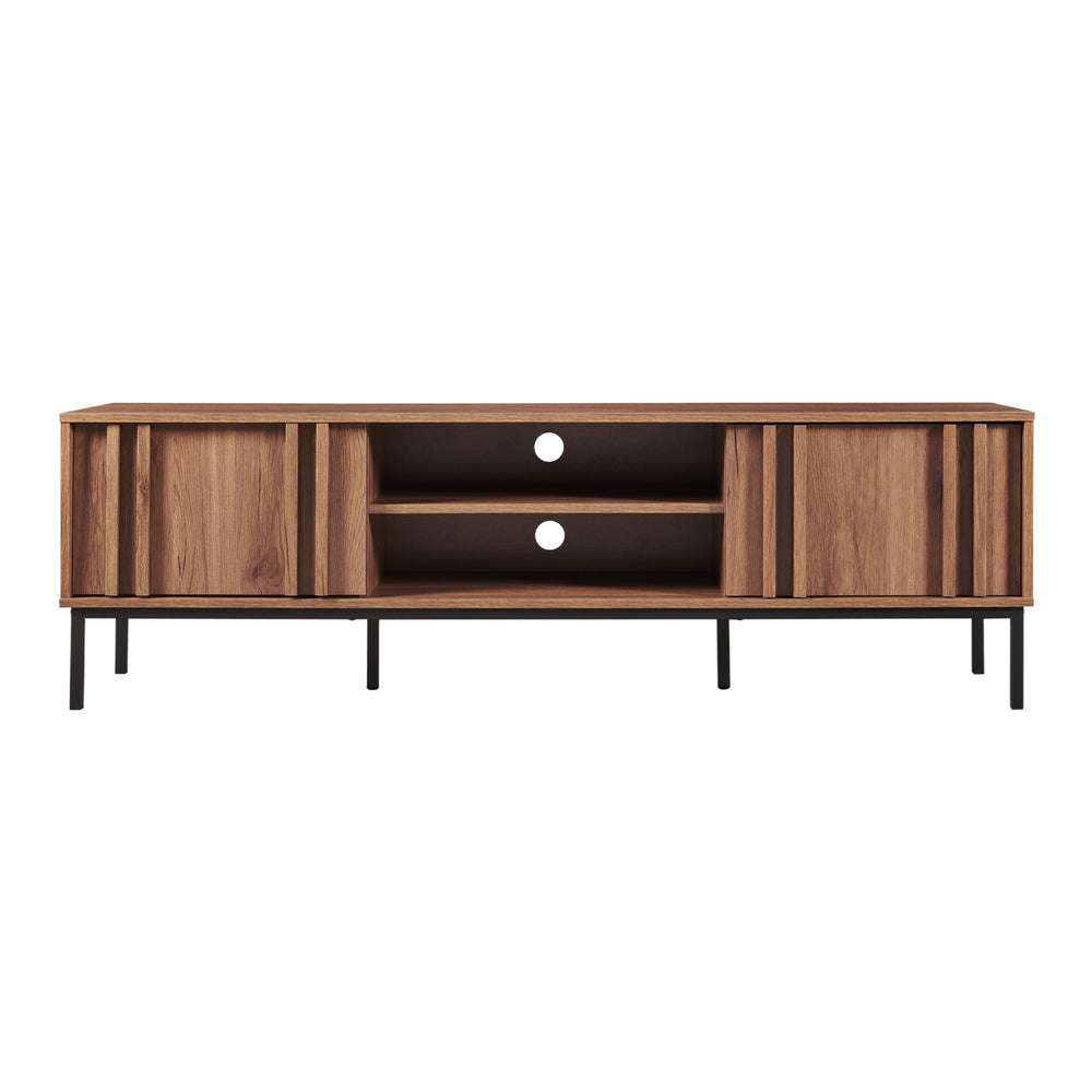 Mobile TV Kilmandar 160x40x49 cm effetto noce [en.casa]