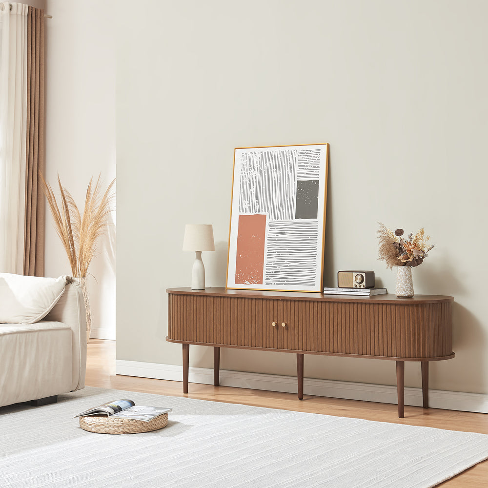 Mobile TV Mapia 166x40x55 cm effetto noce [en.casa]