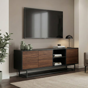 Armadietto Boxholm Credenza Bassa con 3 Ante Push-Open [en.casa] 