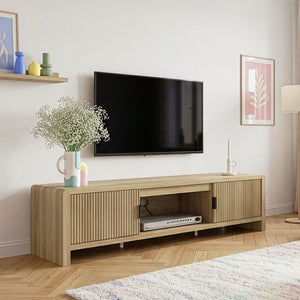 Mobile TV Lukkodso con 2 Ante e Vano Centrale Aperto 150x40x40 cm [en.casa] 