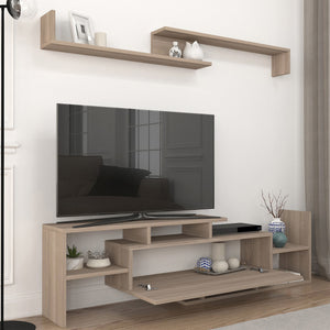 Set Liksefte di Mobile Porta TV e Mensola da Parete - [en.casa]