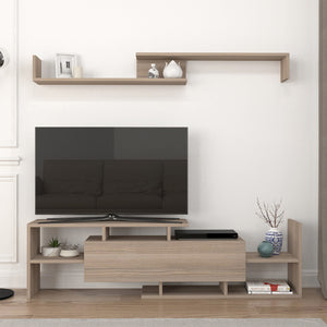 Set Liksefte di Mobile Porta TV e Mensola da Parete - [en.casa]