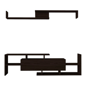 Mobile TV Liksefte con mensola da parete 154x28x42 cm [en.casa]