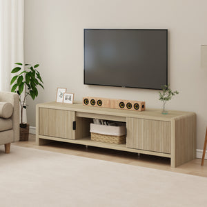 Mobile TV Lukkodso con 2 Ante e Vano Centrale Aperto 150x40x40 cm [en.casa] 