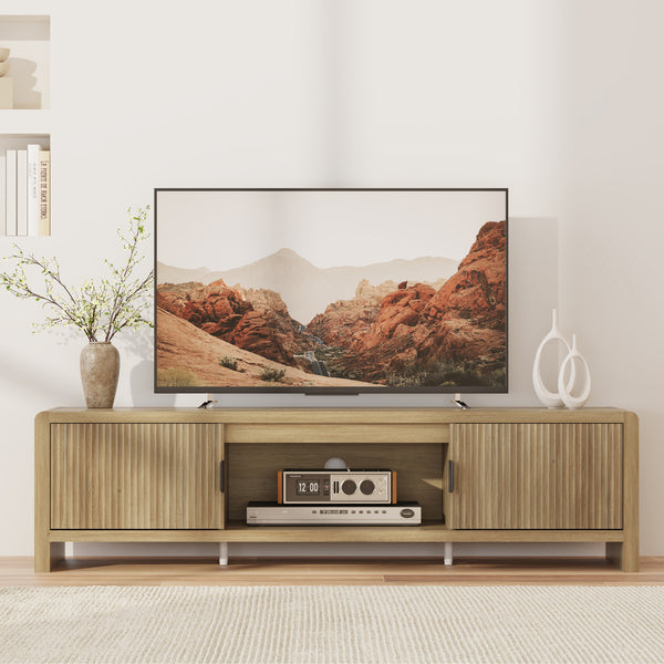 Mobile TV Lukkodso con 2 Ante e Vano Centrale Aperto 150x40x40 cm [en.casa] 