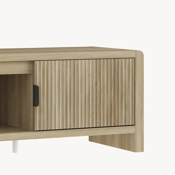 Mobile TV Lukkodso con 2 Ante e Vano Centrale Aperto 150x40x40 cm [en.casa] 