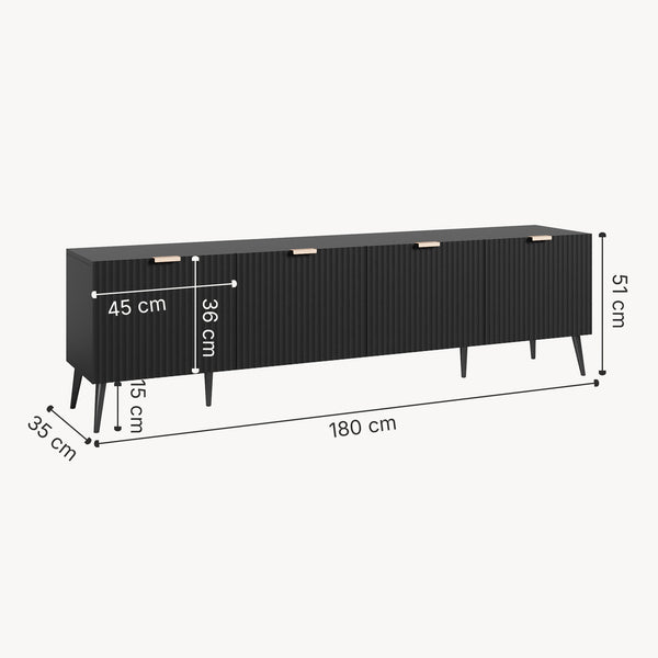 Mobile Porta TV Nand con Ante Decorative [en.casa]