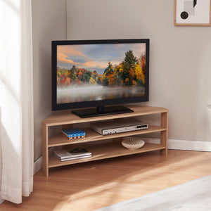 Mobile Porta TV Berg con 2 Ripiani Espositore Angolare 110 x 36 x 42 cm - [en.casa]