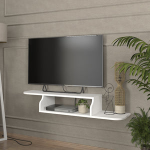 Mobile TV sospeso Kershaby 120x30x19 cm bianco [en.casa] - premiumXL