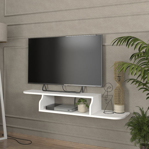 Mobile TV sospeso Kershaby 120x30x19 cm bianco [en.casa] - premiumXL