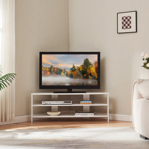 Mobile Porta TV Berg con 2 Ripiani Espositore Angolare 110 x 36 x 42 cm - [en.casa]