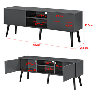 Mobile Porta TV Eskilstuna a 2 Ante e Ripiani 120 x 30 x 47 cm [en.casa]