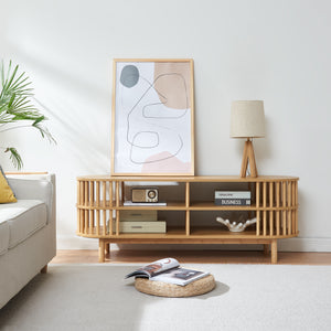 Mobile TV Jarvenpaa in bambù [en.casa]