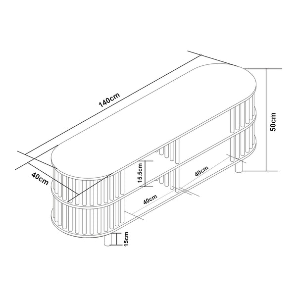 Mobile TV Jarvenpaa in bambù [en.casa]