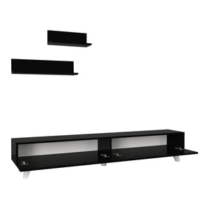 Set tavolo TV Saarijärvi con 2 ripiani in diversi colori [en.casa]