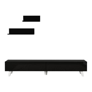 Set tavolo TV Saarijärvi con 2 ripiani in diversi colori [en.casa]