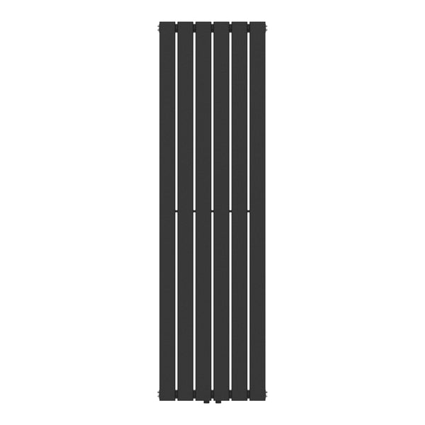 Termosifone Nore ad Acqua Calda Pannello Singolo con Elementi Piatti 160 x 45 cm - Nero [neu.haus] 