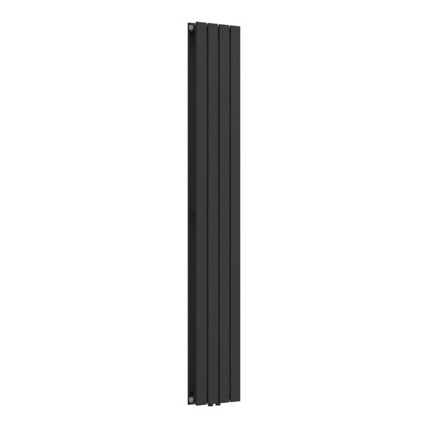 Termosifone Nore ad Acqua Calda Pannello Doppio con Elementi Piatti 180 x 30 cm Nero [neu.haus] 