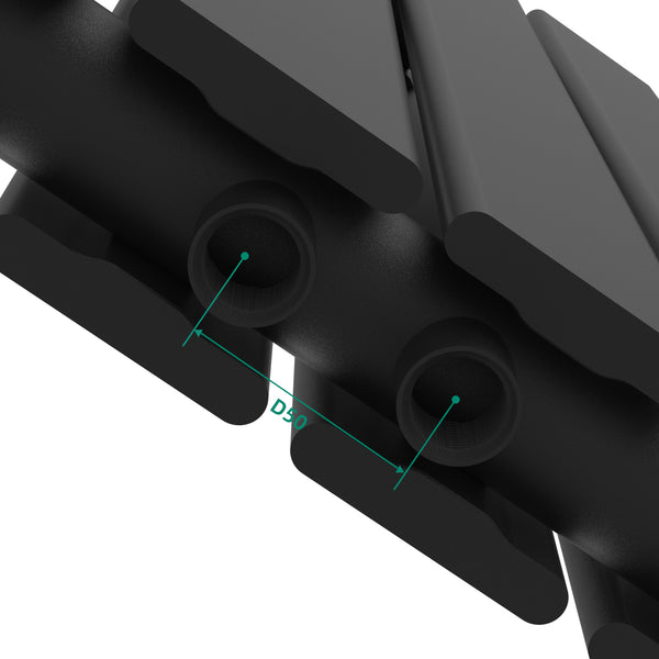 Radiatore di design Nore Nero 60x60cm Doppio strato 809W [neu.haus]