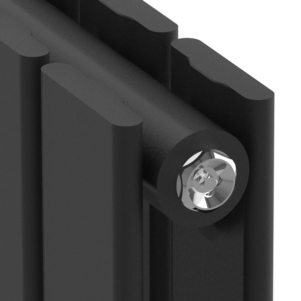 Radiatore di design Nore Nero 60x60cm Doppio strato 809W [neu.haus]