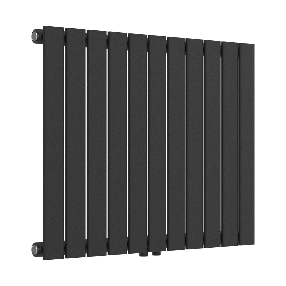 Termosifone Nore ad Acqua Calda Pannello Singolo con Elementi Piatti 60 x 80 cm - Nero [neu.haus] 