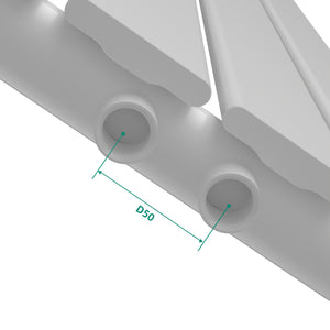 Termosifone Nore ad Acqua Calda Pannello Singolo con Elementi Piatti 160 x 30 cm - Bianco [neu.haus] 