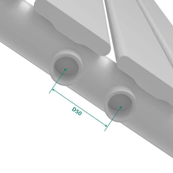 Termosifone Nore ad Acqua Calda Pannello Singolo con Elementi Piatti 180 x 30 cm - Bianco [neu.haus] 
