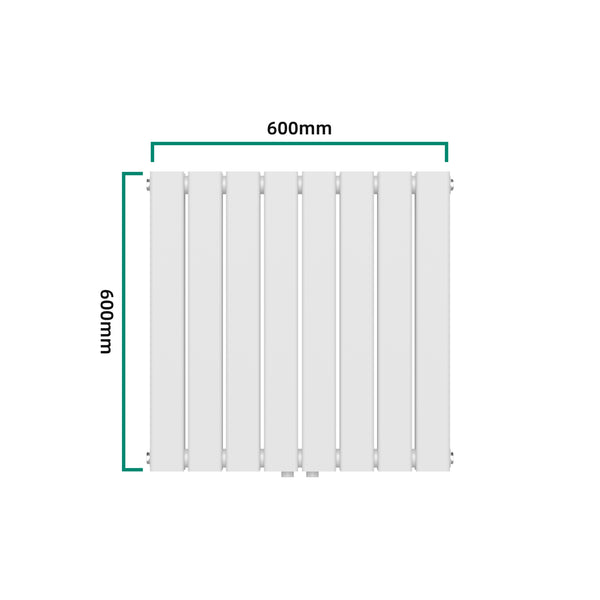 Termosifone Nore ad Acqua Calda Pannello Doppio con Elementi Piatti 60 x 60 cm Bianco [neu.haus] 