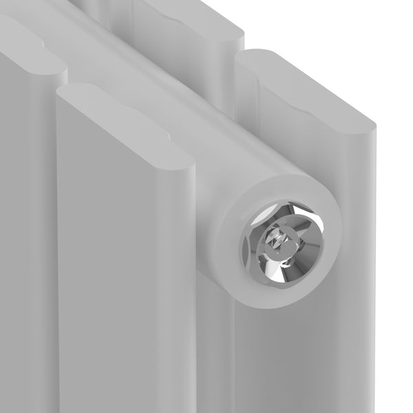 Termosifone Nore ad Acqua Calda Pannello Doppio con Elementi Piatti 60 x 60 cm Bianco [neu.haus] 