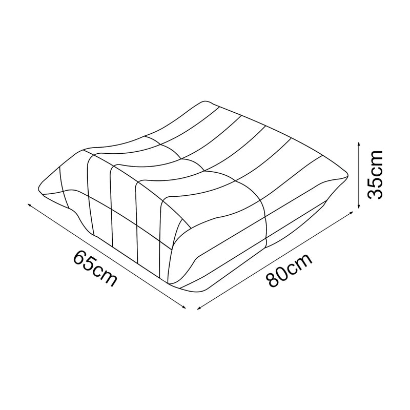 Schizzo in scala Pouf Poggiapiedi Kodsø Imbottito 35x80x65 cm [en.casa]