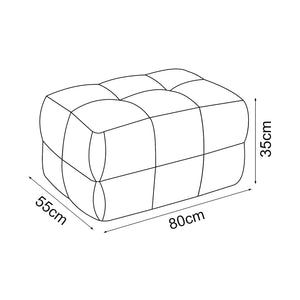 Poggiapiedi Koskyvn 35x80x55 cm Tessuto [en.casa]