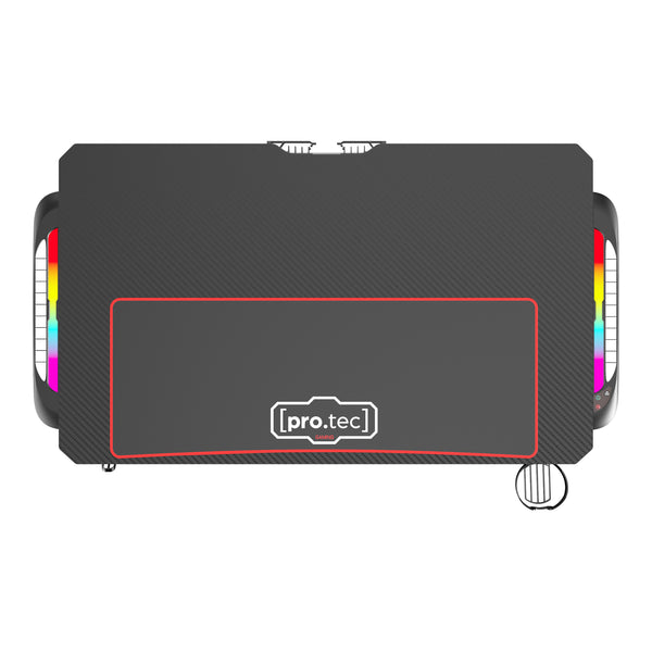 Tavolo da gioco Stockton con illuminazione LED RGB Nero in varie dimensioni [pro.tec]