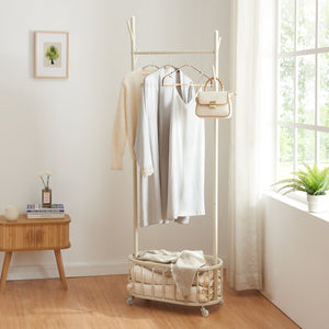 Appendiabiti su ruote Risør Acciaio Bianco [en.casa]