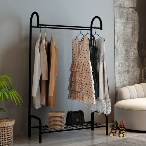 Appendiabiti Vallø in metallo nero [en.casa]