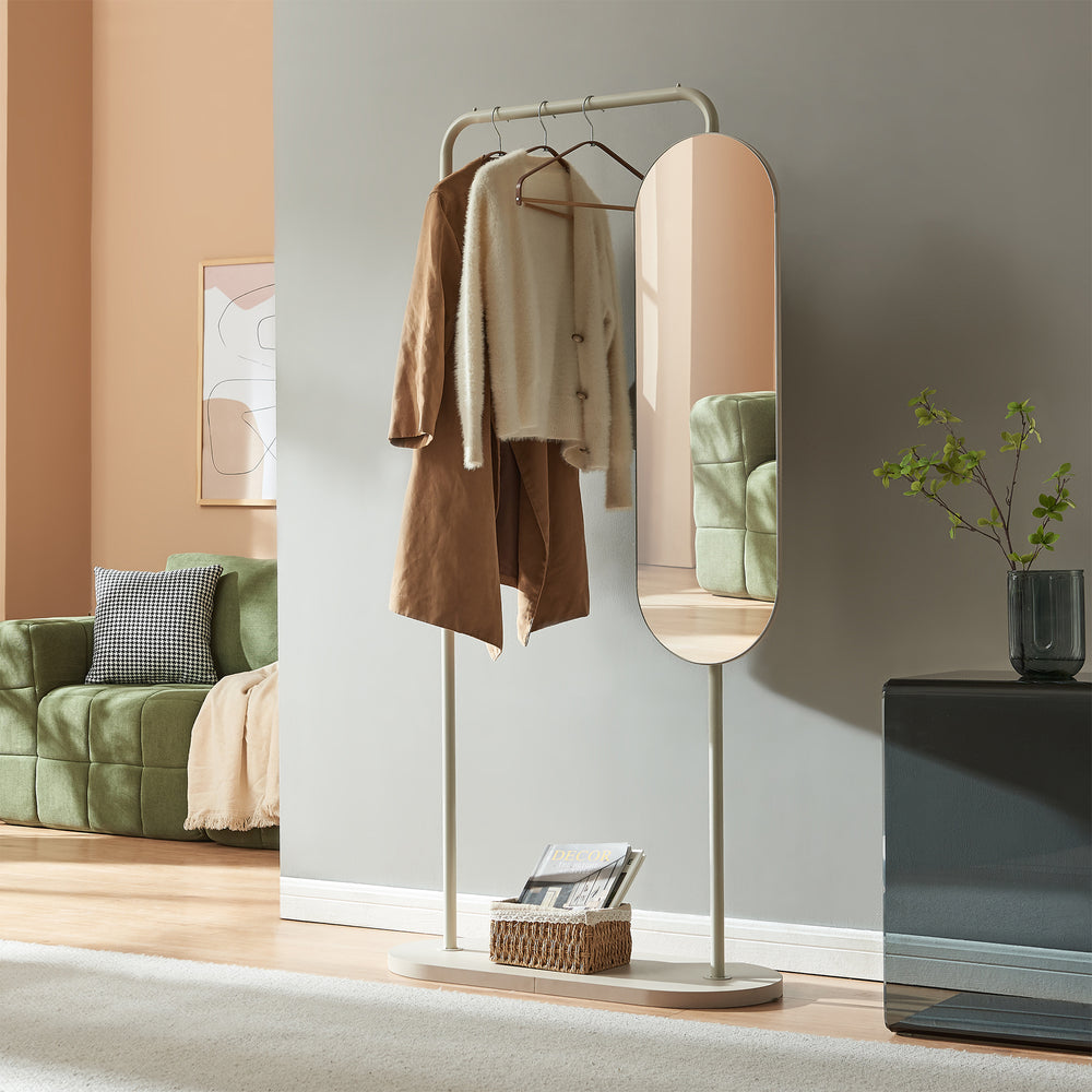 Appendiabiti Vamn con specchio 167x80x35 cm [en.casa]