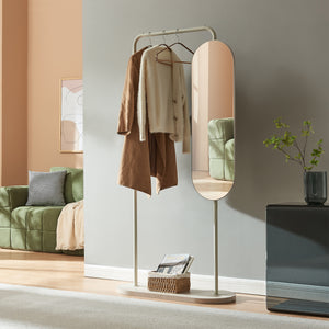 Appendiabiti Vamn con specchio 167x80x35 cm [en.casa]