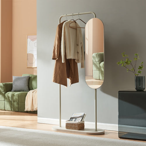 Appendiabiti Vamn con specchio 167x80x35 cm [en.casa]