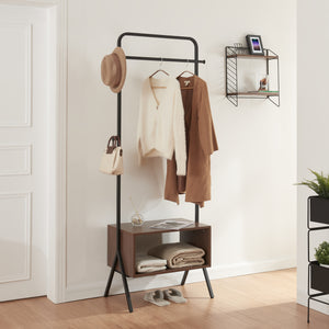 Appendiabiti Averøy 180x74x42cm Nero/Noce [en.casa]