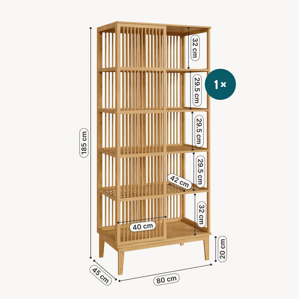 Set Organizzatore Guardaroba in Bambù - Vari Configurazioni [en.casa] 