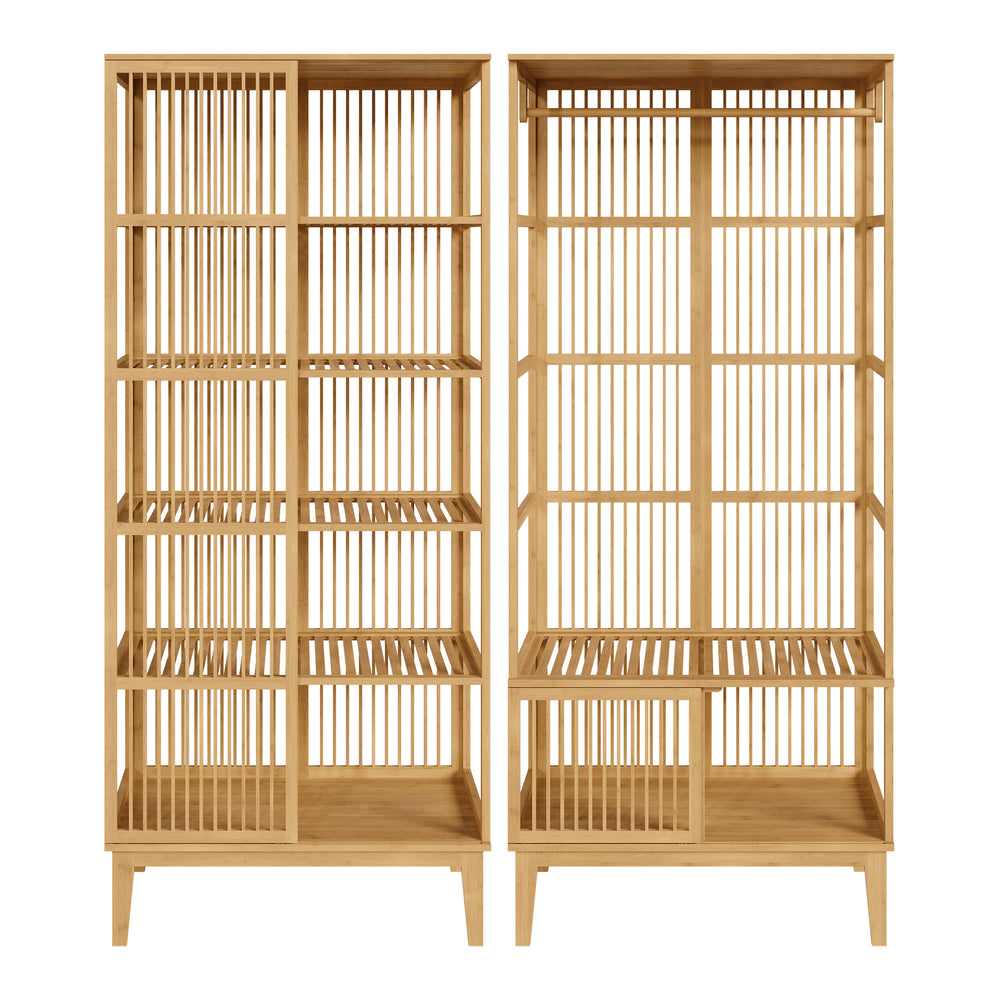 Set Organizzatore Guardaroba in Bambù - Vari Configurazioni [en.casa] 