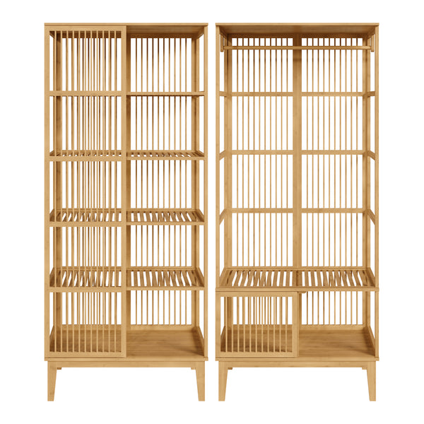 Set Organizzatore Guardaroba in Bambù - Vari Configurazioni [en.casa] 