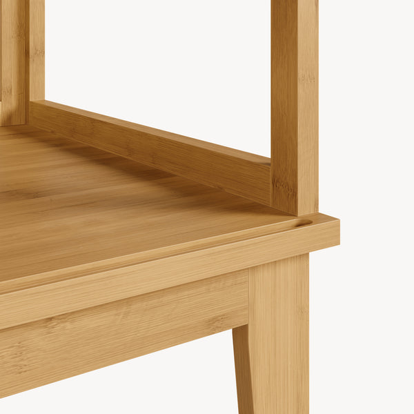Armadio Aperto Vemb per Guardaroba 185x80x45 cm Porta Abiti in Bambù color Naturale [en.casa]