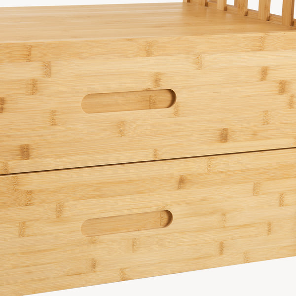 Stand Appendiabiti Varanger Armadio Aperto Guardaroba 185x100x45 cm - Bambù Naturale [en.casa] 