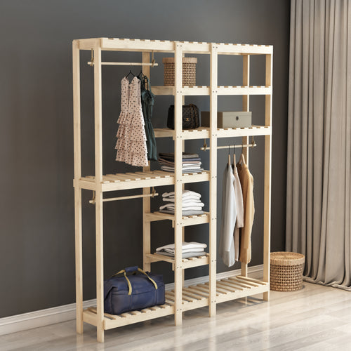 Appendiabiti Fjaler 190x150x37 cm Legno di pino [en.casa]