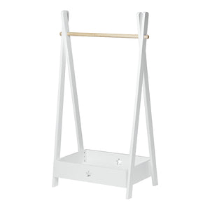 Kinder - Garderobe Laxe 126x73x43 cm Weiß/Natur [en.casa] - premiumXL